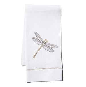 Dragonfly Linen Guest Towel- Tissue Box Cover