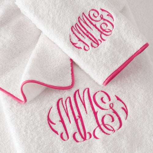 The Paisley Box Luxury Embroidered Towel Set - Monogram Towels