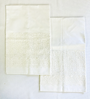 Sale- Ivory Trousseau Lace Pillowcases