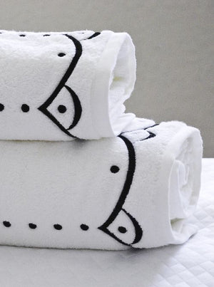 Classic Dots Embroidered Luxury Bath Towels