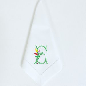 Tulip Monogrammed Napkins-Placemats