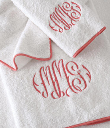 Crown & ivy monogram bath towel collection sales