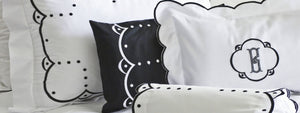 Classic Dots Custom Embroidered Sheets, Shams, Duvet Covers and Coverlets