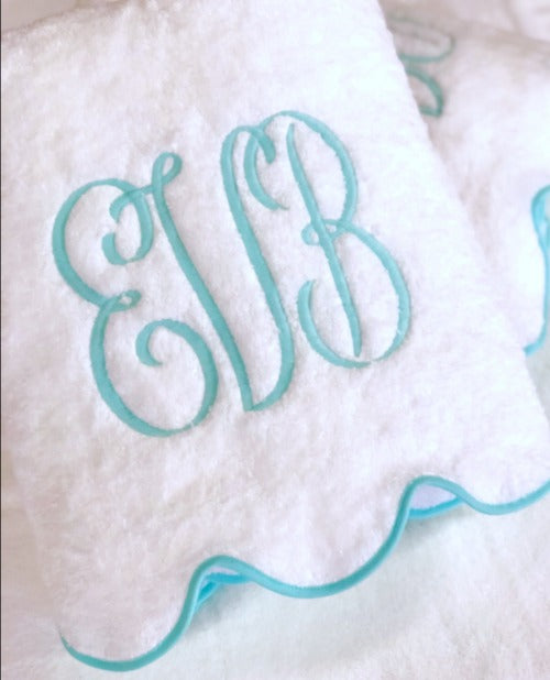 Monaco Couture Monogram Luxury Bath Towels with - Bella Lino Linens