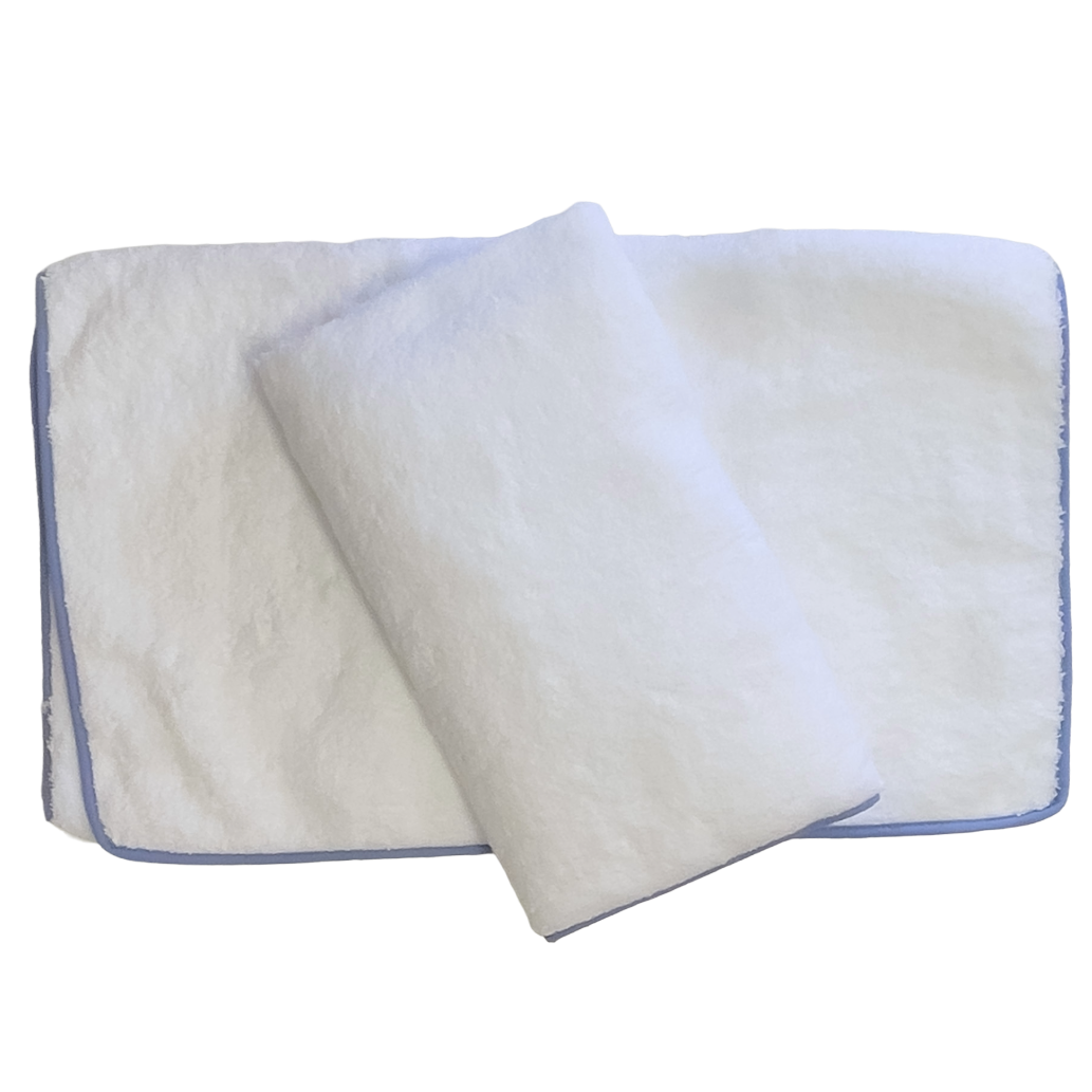 Sale-Azure Border Hand Towel-Pair