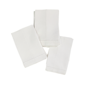 Sale-Assorted White Linen Guest Towels-Set of 16