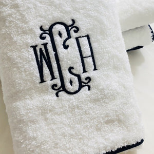 Cairo Brigette monogrammed bath towels-guest towels-hand towels