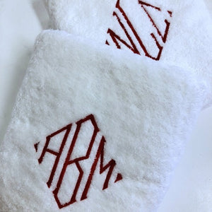 Eric monogrammed bath towels