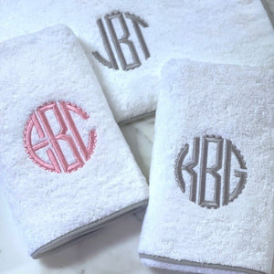 Hildreth monogrammed bath towels