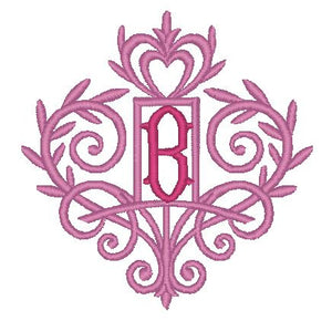 Chinoiserie Heart Linen Guest Towel