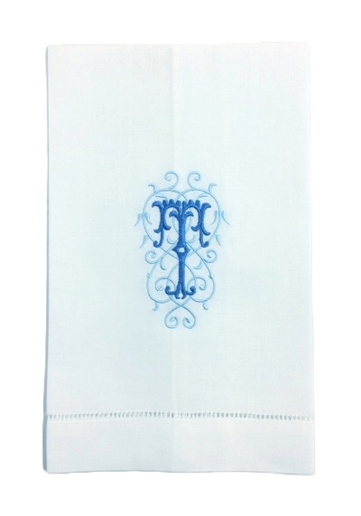 Embroidered linen guest towels sale