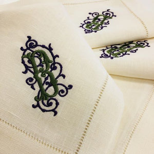 Esme Monogrammed Linen Napkins