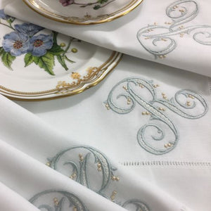 Gigi Signature Monogrammed Linen Napkins