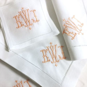 Isabella Signature Monogrammed Linen Napkins