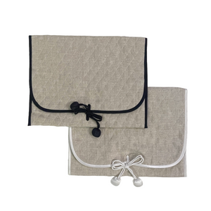Sale-Khaki Linen Lingerie-Costmetic Bags-2 Colors