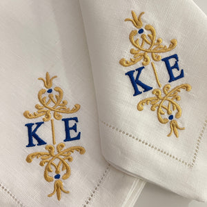 Marquis Monogrammed Linen Napkins