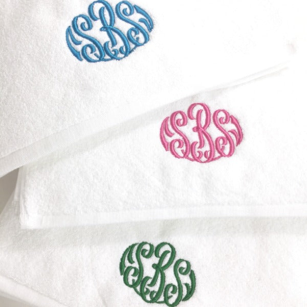 Monaco Couture Monogram Luxury Bath Towels with - Bella Lino Linens