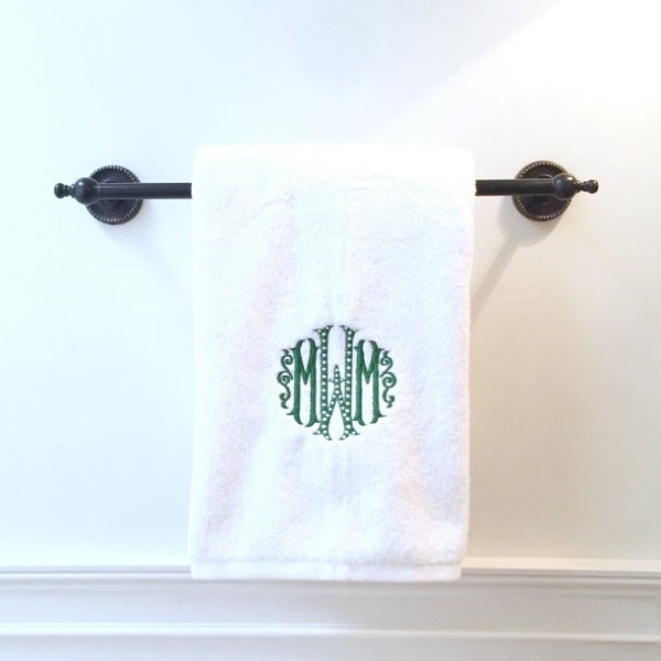 Elegant Monogram Personalized 30x60 Bath Towels