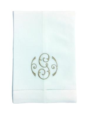 Robin Monogrammed Linen Guest Towels