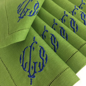 Sasha Monogrammed Linen Napkins