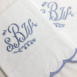 Scallop Sheets with Shown with Renee Couture Monogram
