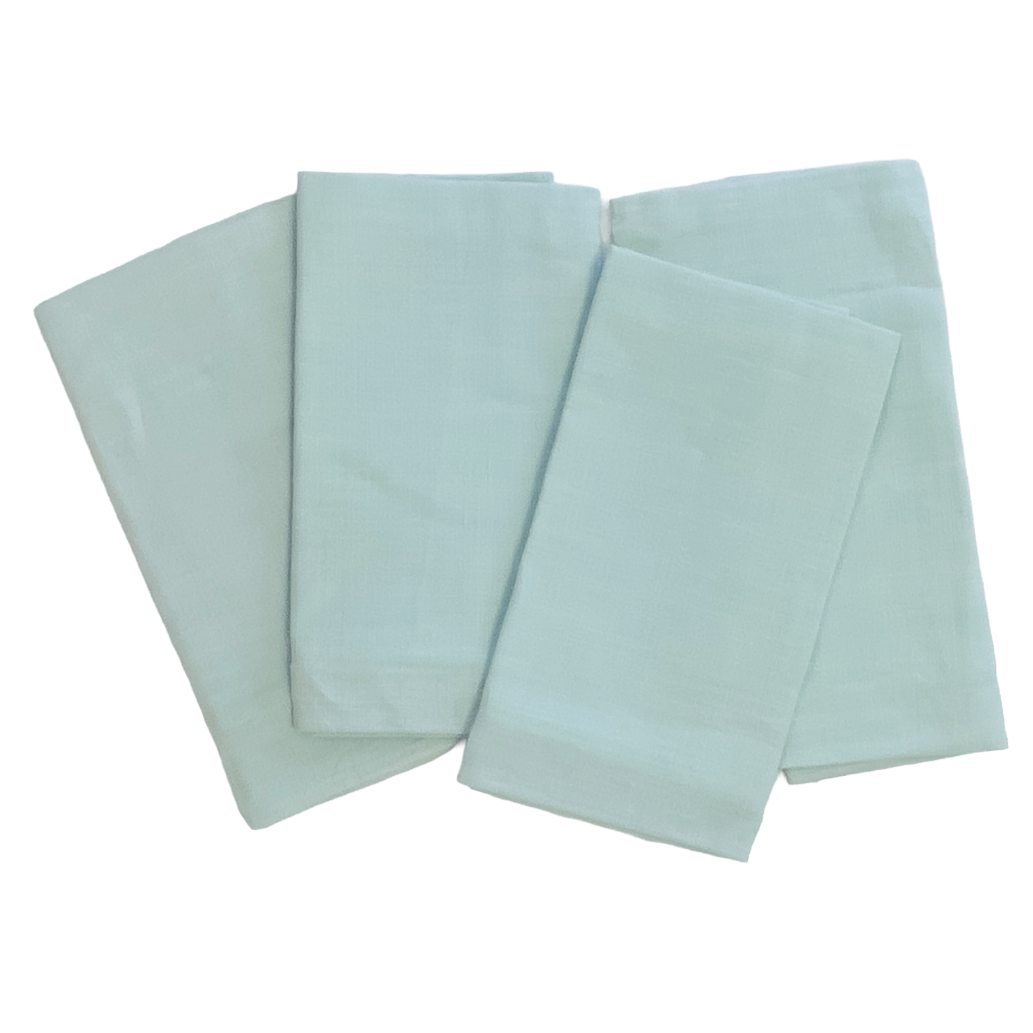 Sale-Seafoam Plain Edge Linen Napkins