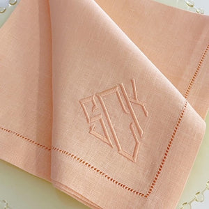 Festival Monogrammed Linen Napkins-Placemats-Cocktail Napkins - 75 Colors