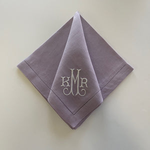 Festival Monogrammed Linen Napkins-Placemats-Cocktail Napkins - 75 Colors