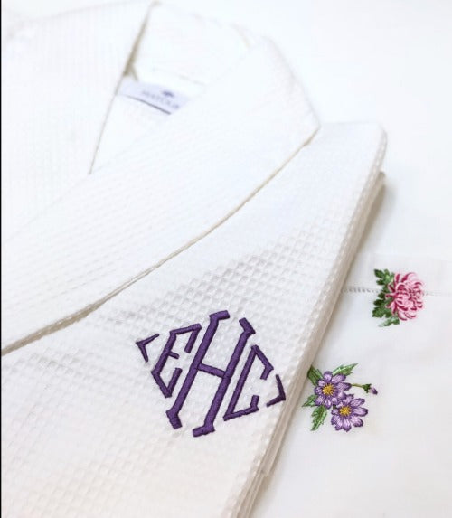 Matouk Luxury Egyptian Cotton Waffle Weave Bath Robe Bella Lino Linens