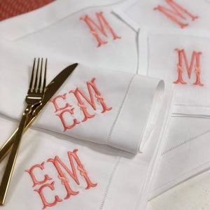Wescott Signature Monogrammed Linen Napkins