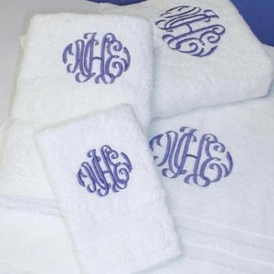Monaco Luxury Bath Towels with Swiss Embroidered Monogram