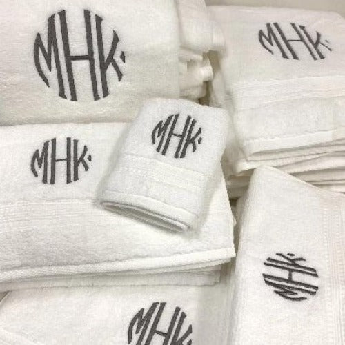 Personalized Bathroom Hand Towels -Cotton- Embroidered-Choose your