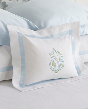 Custom Color-Matouk Mayfair with Adele applique monogram.