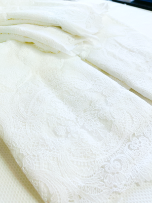 Sale- Pair of White Victoria Lace Guest Towels