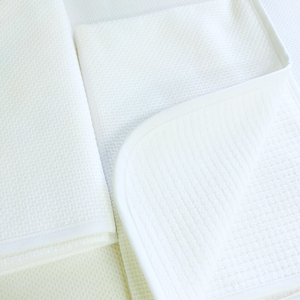 Sale- Pair of White Como Guest & Hand Towels by Matouk