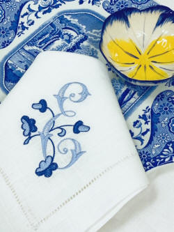 Acorn Single Letter Monogram Colour Napkins-Placemats-Cocktail Napkins