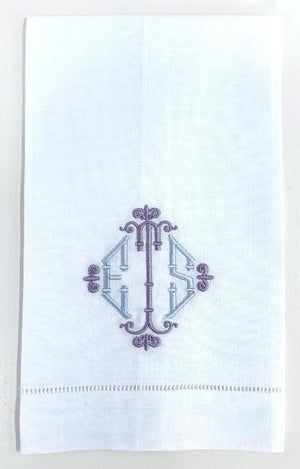 bamboo monogrammed linen guest towel