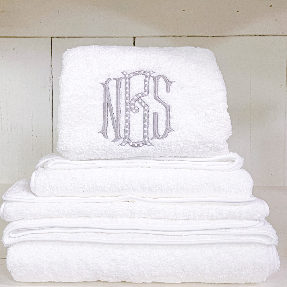 Clearance Pre-Monogrammed Bath Towels  Shop Luxury Bedding and Bath at  Luxor Linens