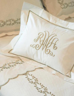 Camilla Custom Embroidered Bed Linens-Sheets & Duvet Covers
