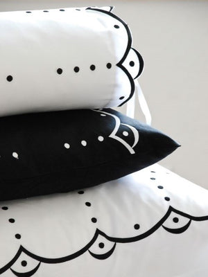 Classic Dots Embroidered Luxury Bedding-Sheets & Duvet Covers