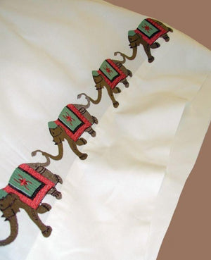Elephant Embroidered Sheet Sets & Duvet Covers