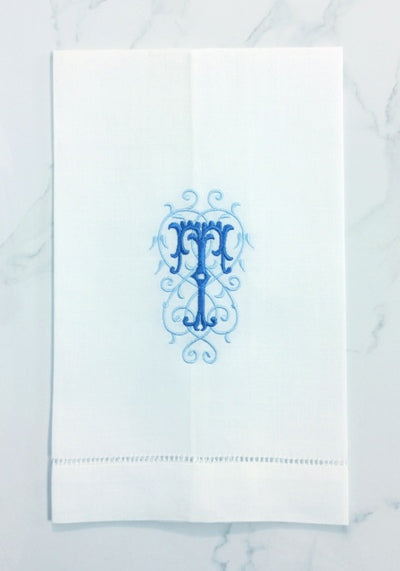 Esme Monogrammed Linen Guest Towels