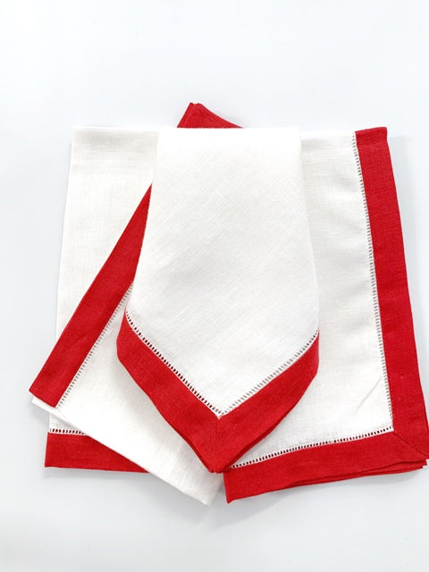 5 Pack Red Striped Satin Linen Napkins, Wrinkle-Free Reusable Wedding  Napkins - 20x20 in 2023