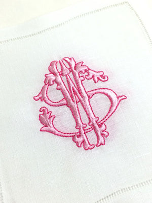 Francesca Monogrammed Festival Linen Napkins-Placemats-Cocktail Napkins