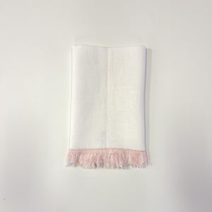 Fringe Guest Towel Each-Light Pink