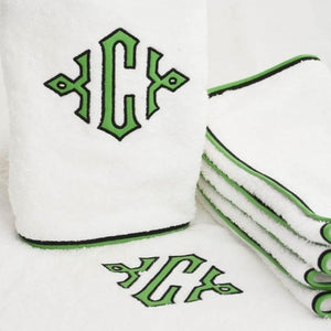 Applique Monogrammed Custom Bath Towels