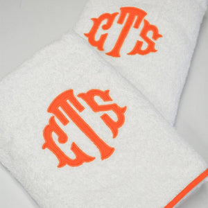 Erica Applique Monogrammed Bath Towel