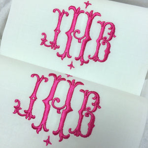 Isabella Signature Pink Monogrammed Linen Napkins