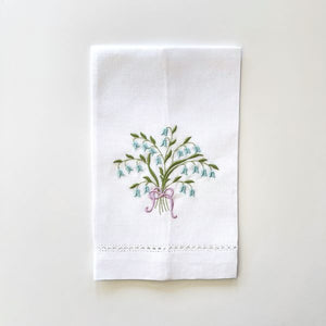 Lily of the Valley Gilucci Linen Guest Towel