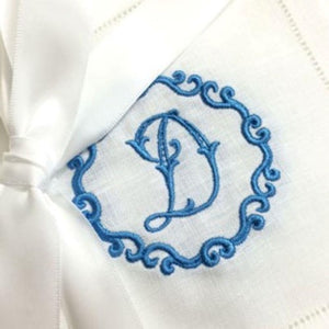 Pascal Monogrammed Linen Napkins & Placemats